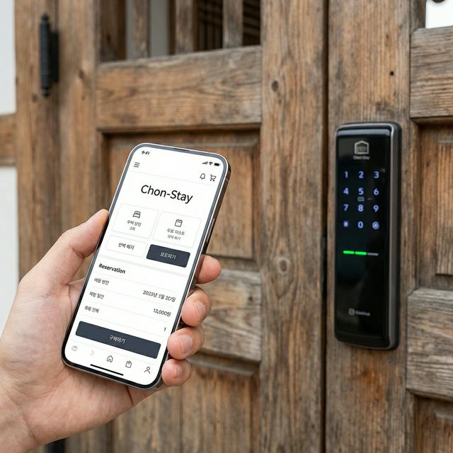 스마트 예약 - 모바일 앱과 스마트 도어락